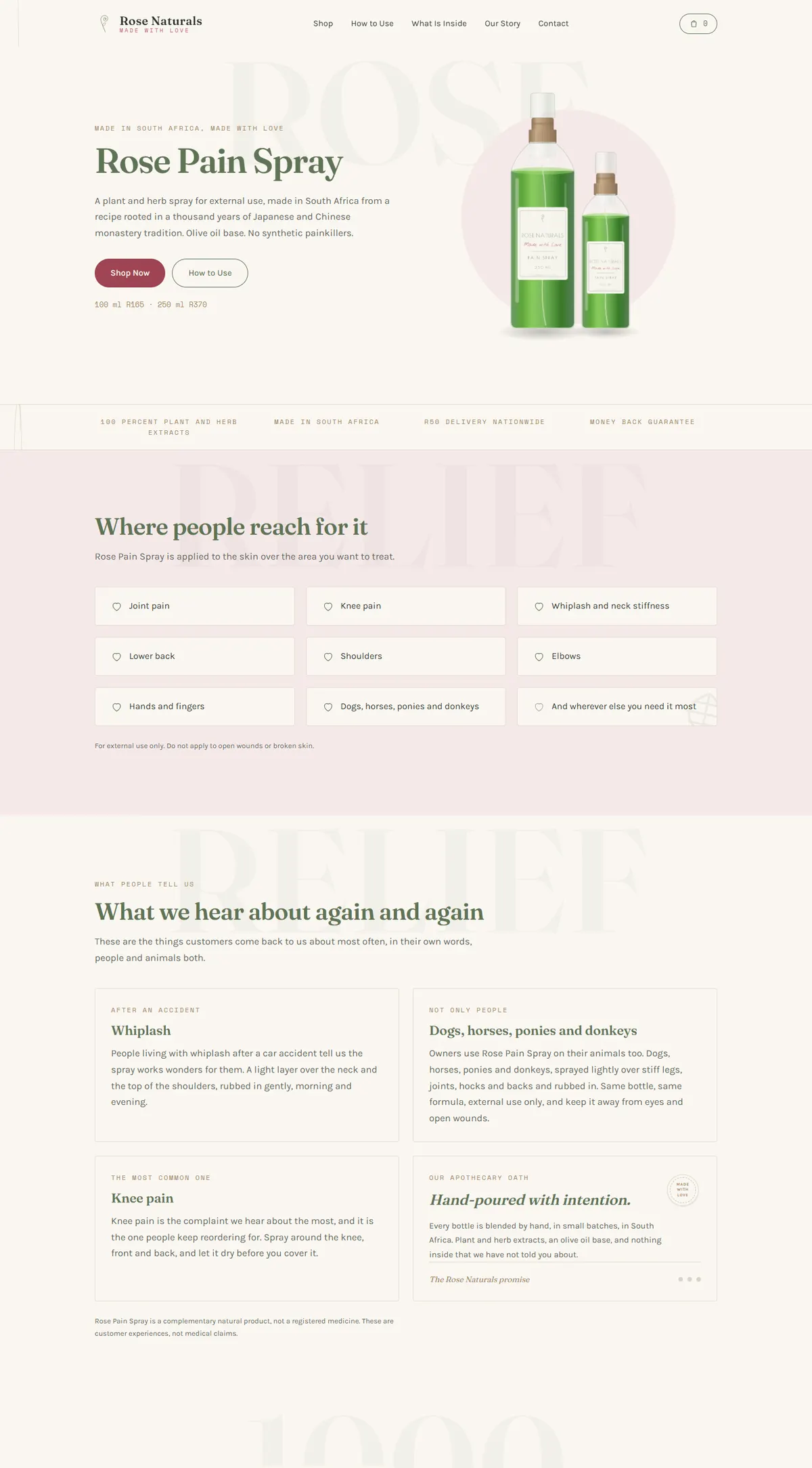 Rose Naturals website